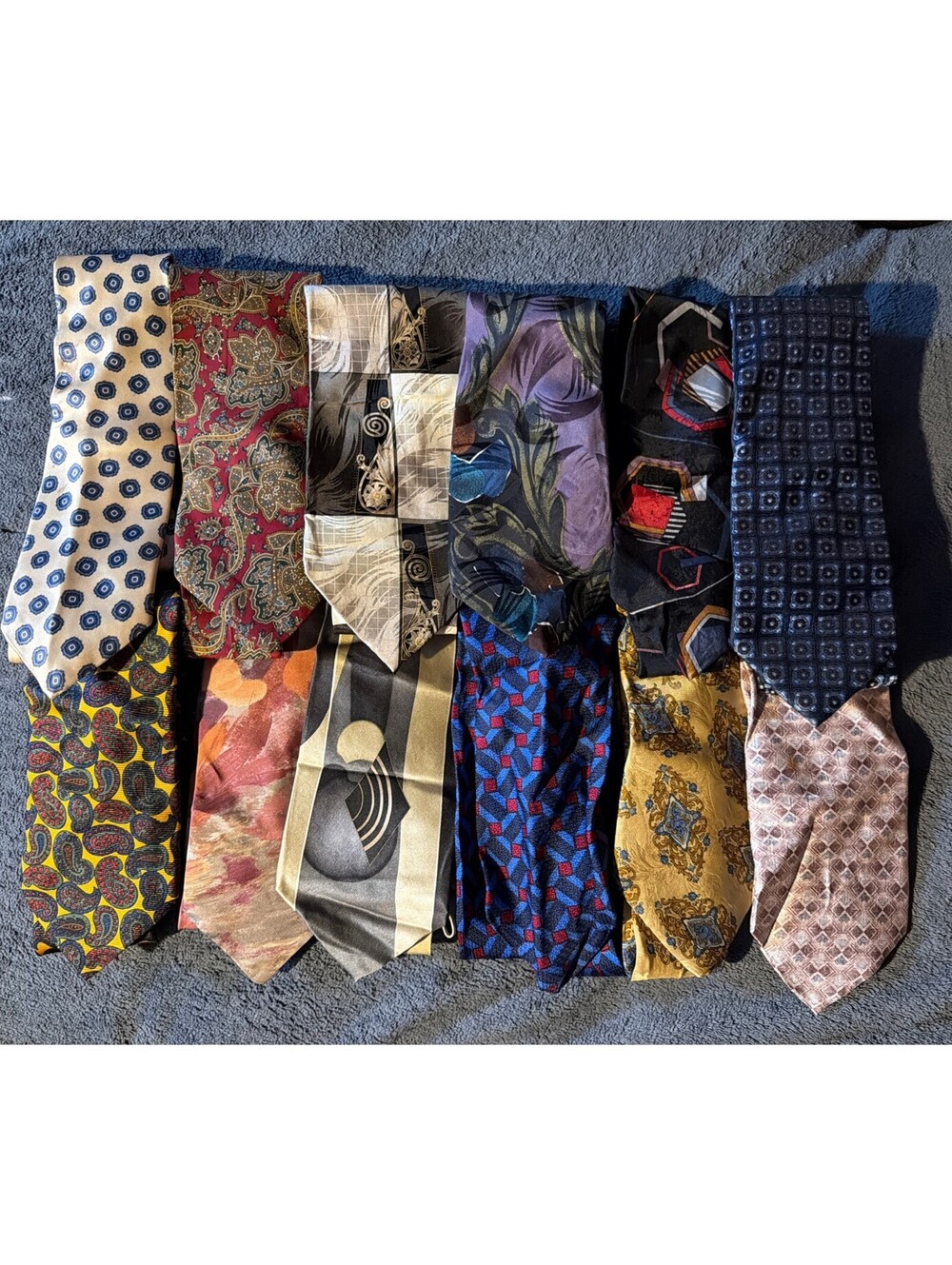 Lot Of 12 Men’s Neck Ties Del Cino, Preswick & Moore, Robert Stockton And More